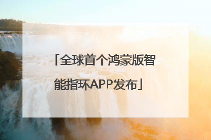 全球首个鸿蒙版智能指环APP发布
