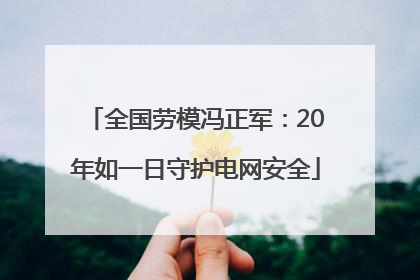全国劳模冯正军：20年如一日守护电网安全