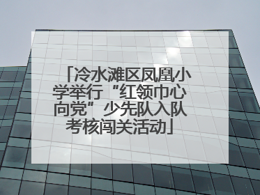 冷水滩区凤凰小学举行“红领巾心向党”少先队入队考核闯关活动