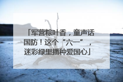 军营粽叶香，童声话国防！这个“六一”，迷彩绿里播种爱国心