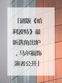 剧版《哈利波特》最新选角出炉，马尔福饰演者公开