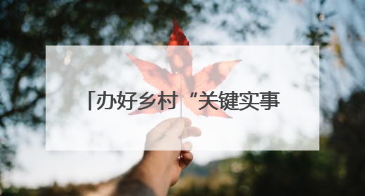 办好乡村“关键实事”，共计18.9公里乡村道完成改造提升