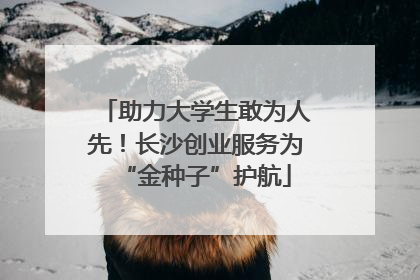助力大学生敢为人先！长沙创业服务为“金种子”护航