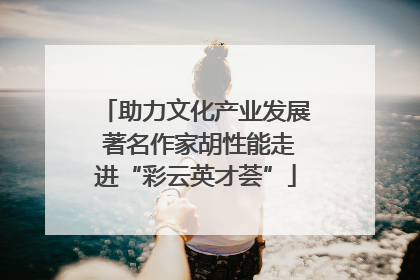 助力文化产业发展 著名作家胡性能走进“彩云英才荟”