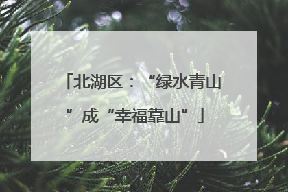 北湖区：“绿水青山”成“幸福靠山”