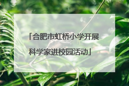 合肥市虹桥小学开展科学家进校园活动