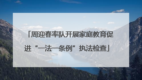 周迎春率队开展家庭教育促进“一法一条例”执法检查