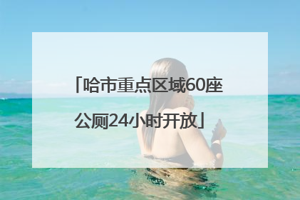 哈市重点区域60座公厕24小时开放