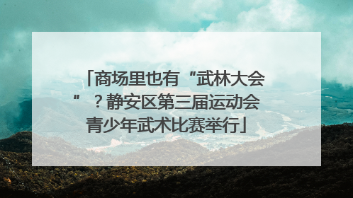 商场里也有“武林大会”？静安区第三届运动会青少年武术比赛举行