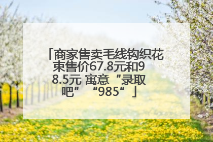 商家售卖毛线钩织花束售价67.8元和98.5元 寓意“录取吧”“985”
