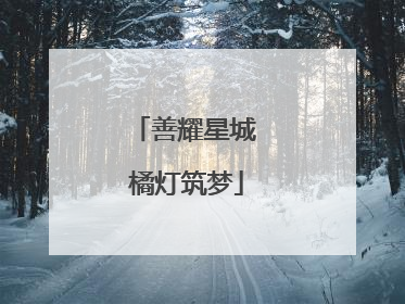 善耀星城 橘灯筑梦