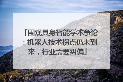 围观具身智能学术争论：机器人技术拐点仍未到来，行业需要纠偏