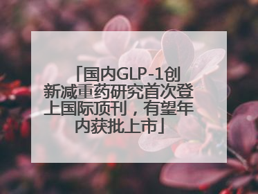 国内GLP-1创新减重药研究首次登上国际顶刊，有望年内获批上市