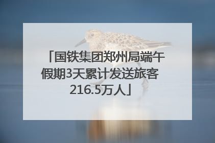 国铁集团郑州局端午假期3天累计发送旅客216.5万人