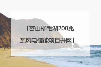密山柳毛湖200兆瓦风电储能项目并网