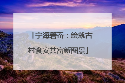 宁海箬岙：绘就古村食安共富新图景