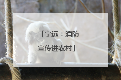 宁远：消防宣传进农村