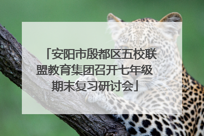 安阳市殷都区五校联盟教育集团召开七年级期末复习研讨会