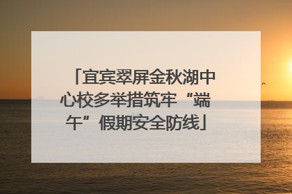 宜宾翠屏金秋湖中心校多举措筑牢“端午”假期安全防线