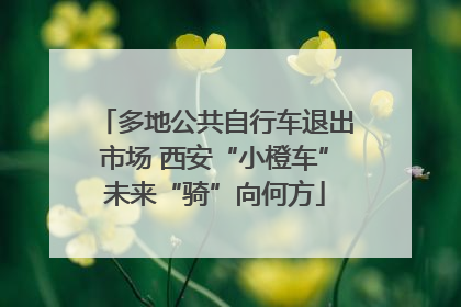 多地公共自行车退出市场 西安“小橙车”未来“骑”向何方