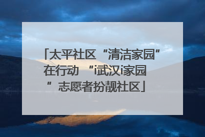 太平社区“清洁家园”在行动 “i武汉i家园”志愿者扮靓社区