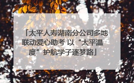 太平人寿湖南分公司多地联动爱心助考 以“太平温度”护航学子逐梦路