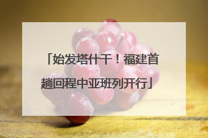 始发塔什干！福建首趟回程中亚班列开行