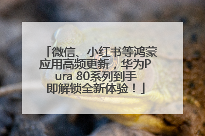 微信、小红书等鸿蒙应用高频更新，华为Pura 80系列到手即解锁全新体验！
