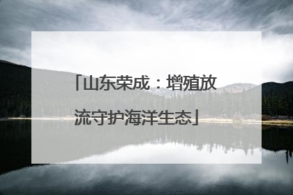 山东荣成：增殖放流守护海洋生态