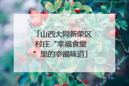 山西大同新荣区 村庄“幸福食堂”里的幸福味道