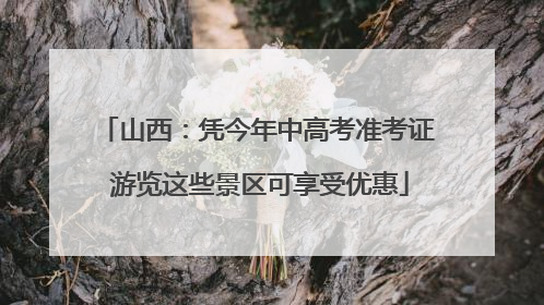山西：凭今年中高考准考证 游览这些景区可享受优惠