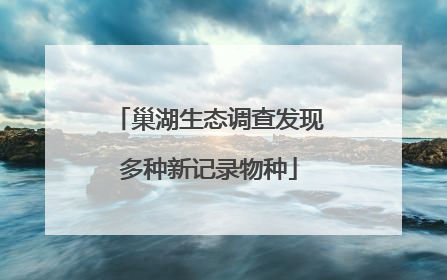 巢湖生态调查发现多种新记录物种