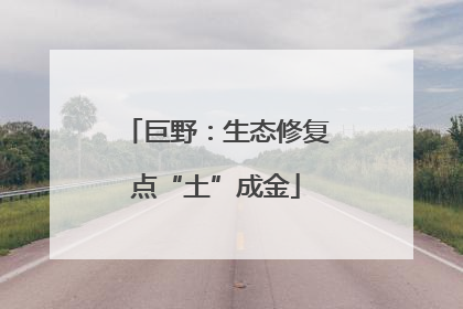 巨野：生态修复点“土”成金