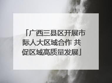 广西三县区开展市际人大区域合作 共促区域高质量发展