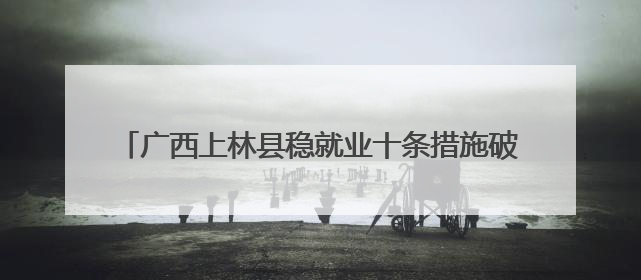 广西上林县稳就业十条措施破解“招工难”和“就业难”