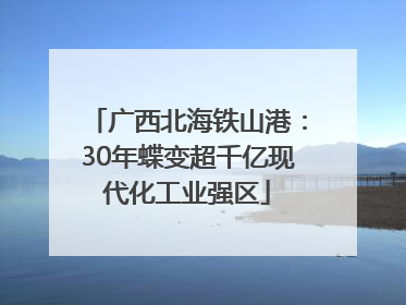 广西北海铁山港：30年蝶变超千亿现代化工业强区