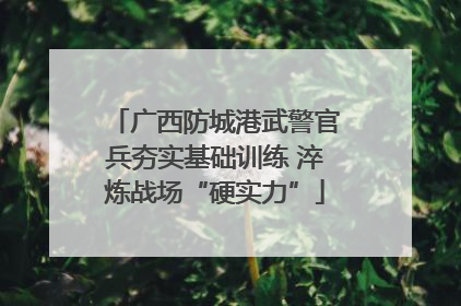 广西防城港武警官兵夯实基础训练 淬炼战场“硬实力”