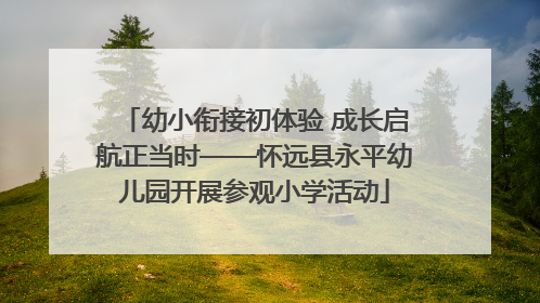 幼小衔接初体验 成长启航正当时——怀远县永平幼儿园开展参观小学活动