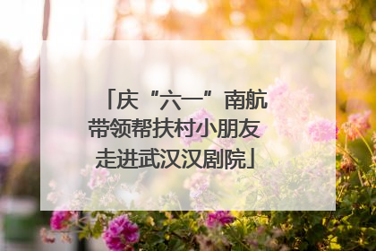 庆“六一”南航带领帮扶村小朋友走进武汉汉剧院