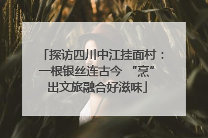 探访四川中江挂面村：一根银丝连古今 “烹”出文旅融合好滋味