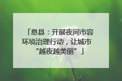 息县：开展夜间市容环境治理行动，让城市 “越夜越美丽”