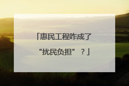 惠民工程咋成了“扰民负担”？