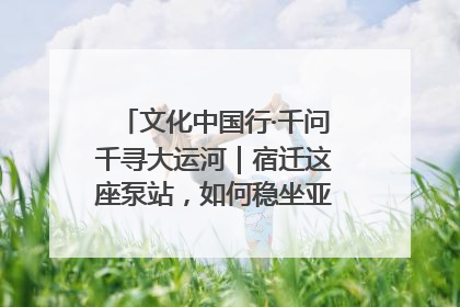 文化中国行·千问千寻大运河｜宿迁这座泵站，如何稳坐亚洲第一宝座？