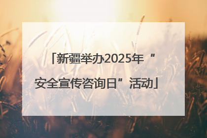 新疆举办2025年“安全宣传咨询日”活动
