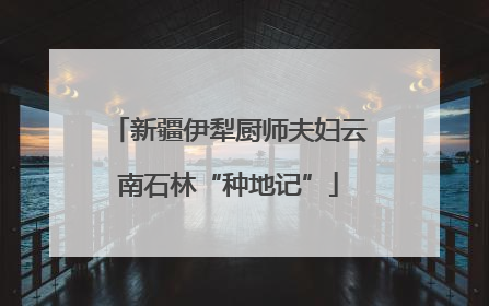新疆伊犁厨师夫妇云南石林“种地记”