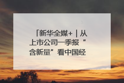新华全媒+｜从上市公司一季报“含新量”看中国经济发展向“新”