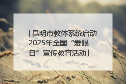 昆明市教体系统启动2025年全国“爱眼日”宣传教育活动