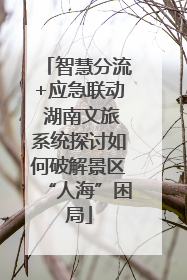 智慧分流+应急联动 湖南文旅系统探讨如何破解景区“人海”困局