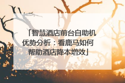 智慧酒店前台自助机优势分析：看鹿马如何帮助酒店降本增效