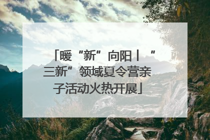 暖“新”向阳丨“三新”领域夏令营亲子活动火热开展